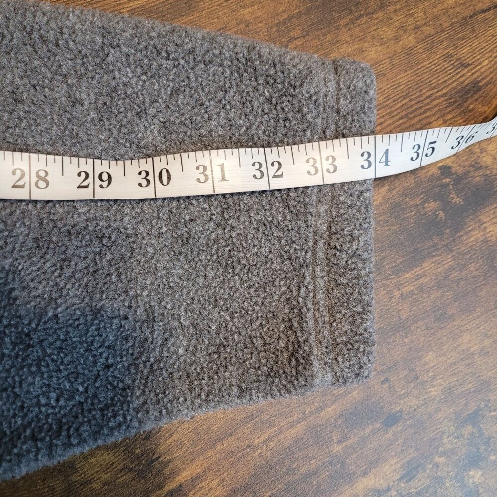 Lands End Fleece Pop Over Sweatshirt 3X 1/4 Zip Thru Pockets Heavy Weight Gray - Picture 10 of 10